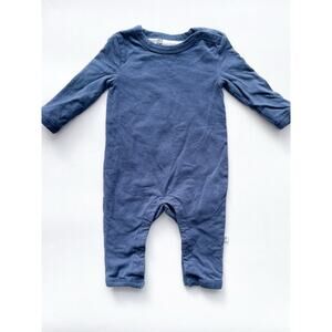 Honest Baby Organic Cotton Blue Floral One Piece Jumpsuit Size 0-3 Months